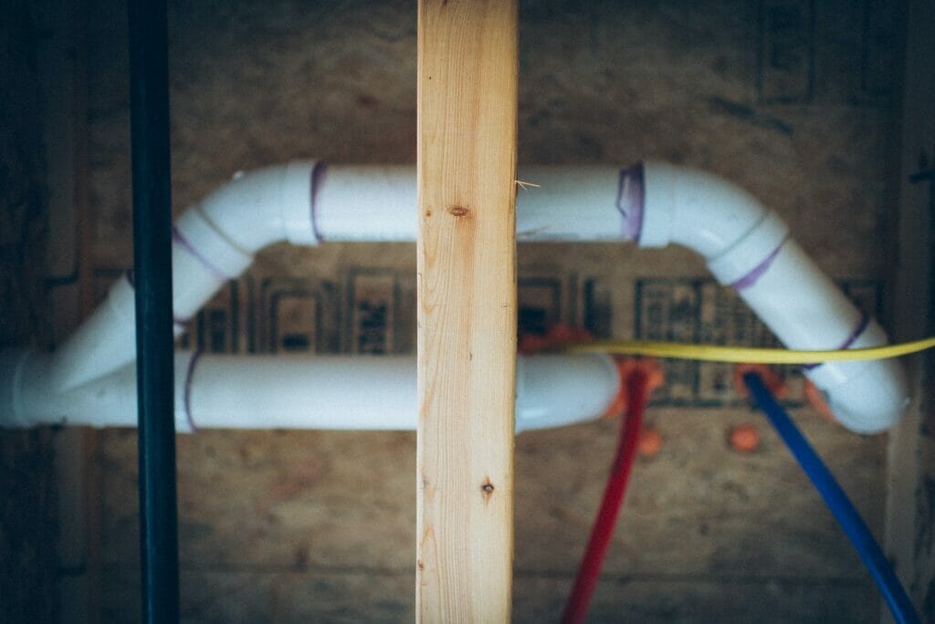 Construction Plumbing Pipes Exposed